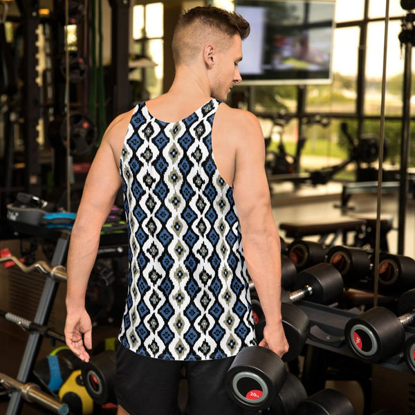 65 MCMLXV Men's Batik Ikat Print Tank Top - 65mcmlxv