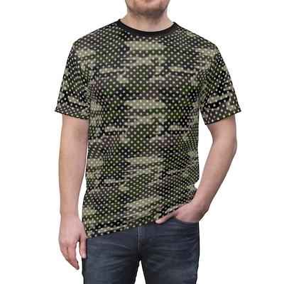 65 MCMLXV Men's Camouflage Polka Dot Print T-Shirt