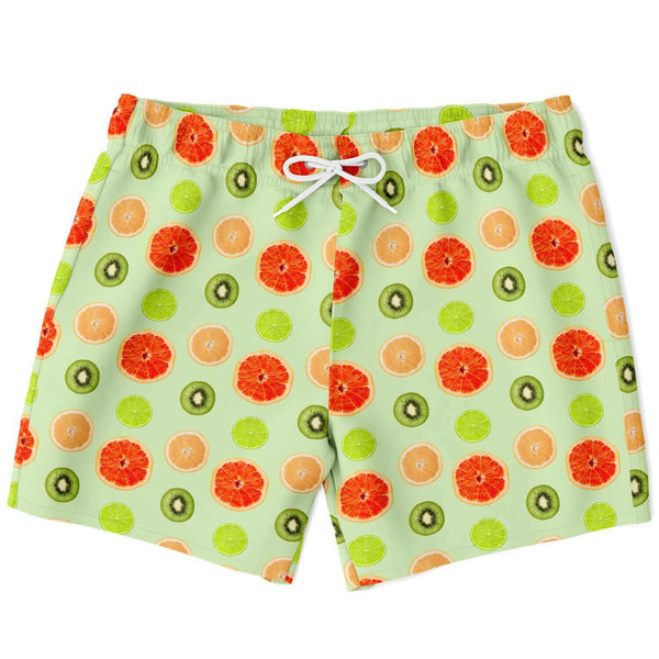 65 MCMLXV Men's Citrus Fruit Toss Print Swim Trunk - 65mcmlxv