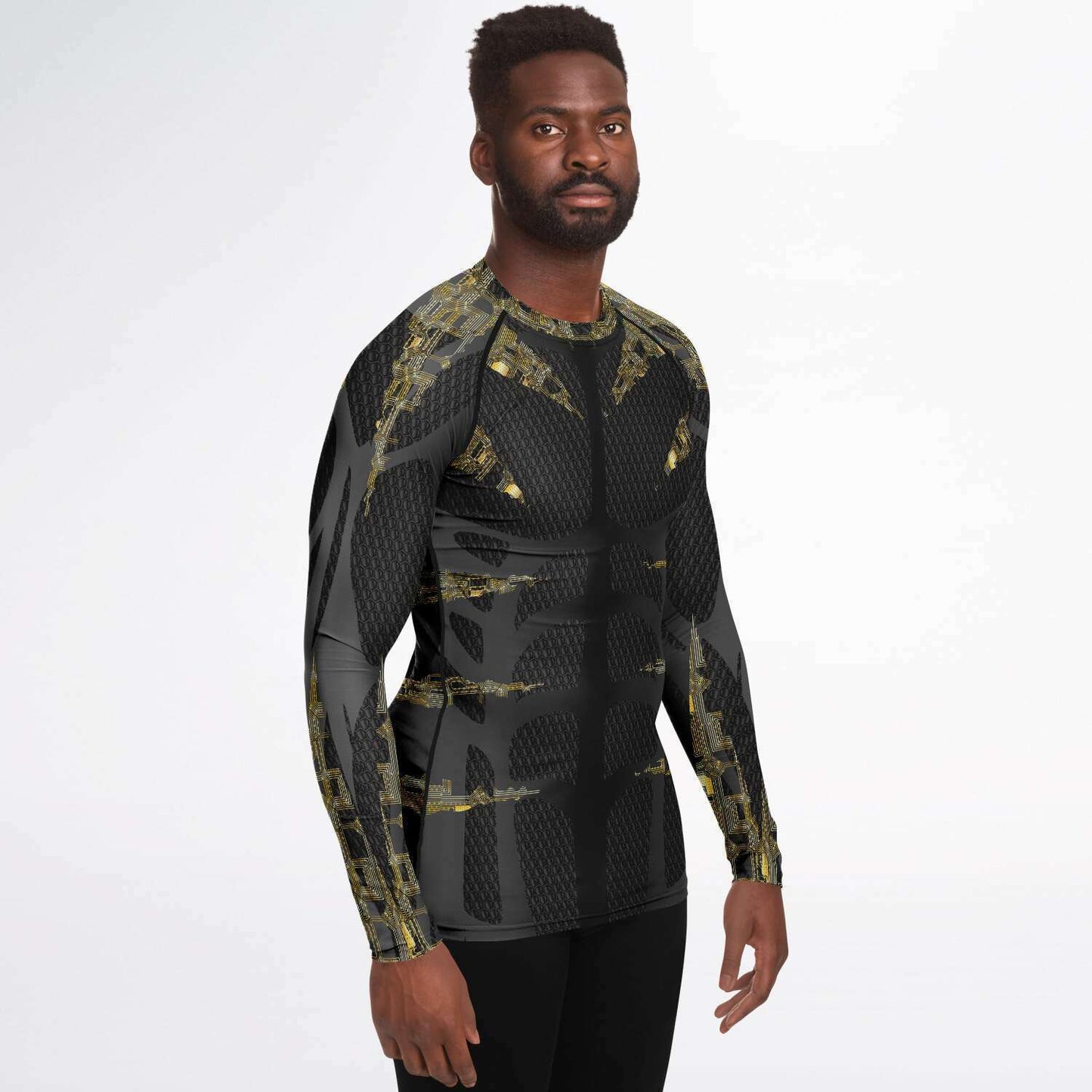 65 MCMLXV Men's Cosplay "Cyberine" Cyber Wolverine Inspired Print Rashguard Top - 65mcmlxv