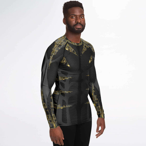 65 MCMLXV Men's Cosplay "Cyberine" Cyber Wolverine Inspired Print Rashguard Top - 65mcmlxv
