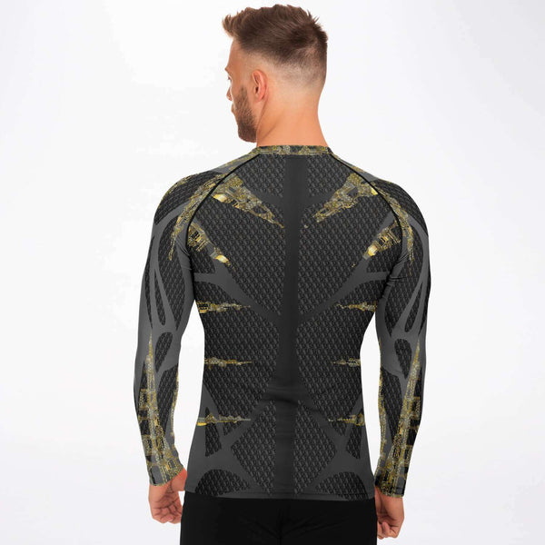 65 MCMLXV Men's Cosplay "Cyberine" Cyber Wolverine Inspired Print Rashguard Top - 65mcmlxv