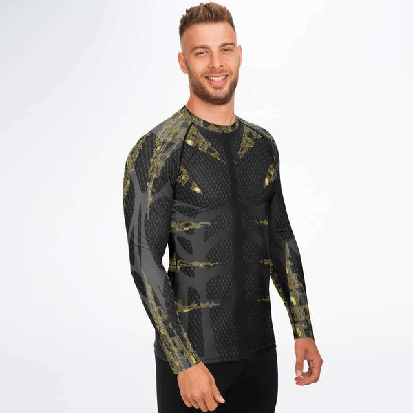 65 MCMLXV Men's Cosplay "Cyberine" Cyber Wolverine Inspired Print Rashguard Top - 65mcmlxv