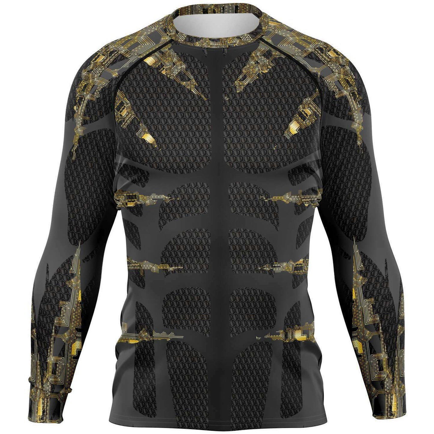 65 MCMLXV Men's Cosplay "Cyberine" Cyber Wolverine Inspired Print Rashguard Top - 65mcmlxv
