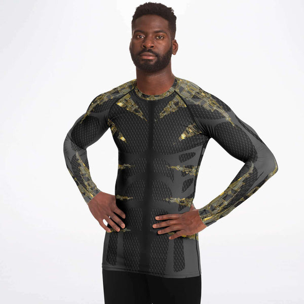 65 MCMLXV Men's Cosplay "Cyberine" Cyber Wolverine Inspired Print Rashguard Top - 65mcmlxv