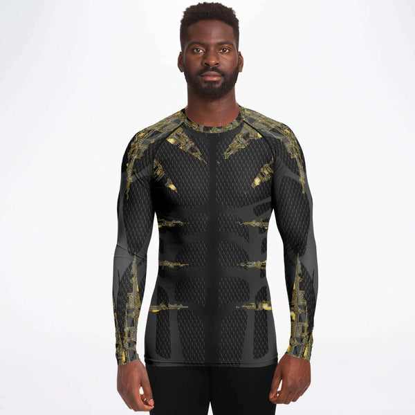 65 MCMLXV Men's Cosplay "Cyberine" Cyber Wolverine Inspired Print Rashguard Top - 65mcmlxv