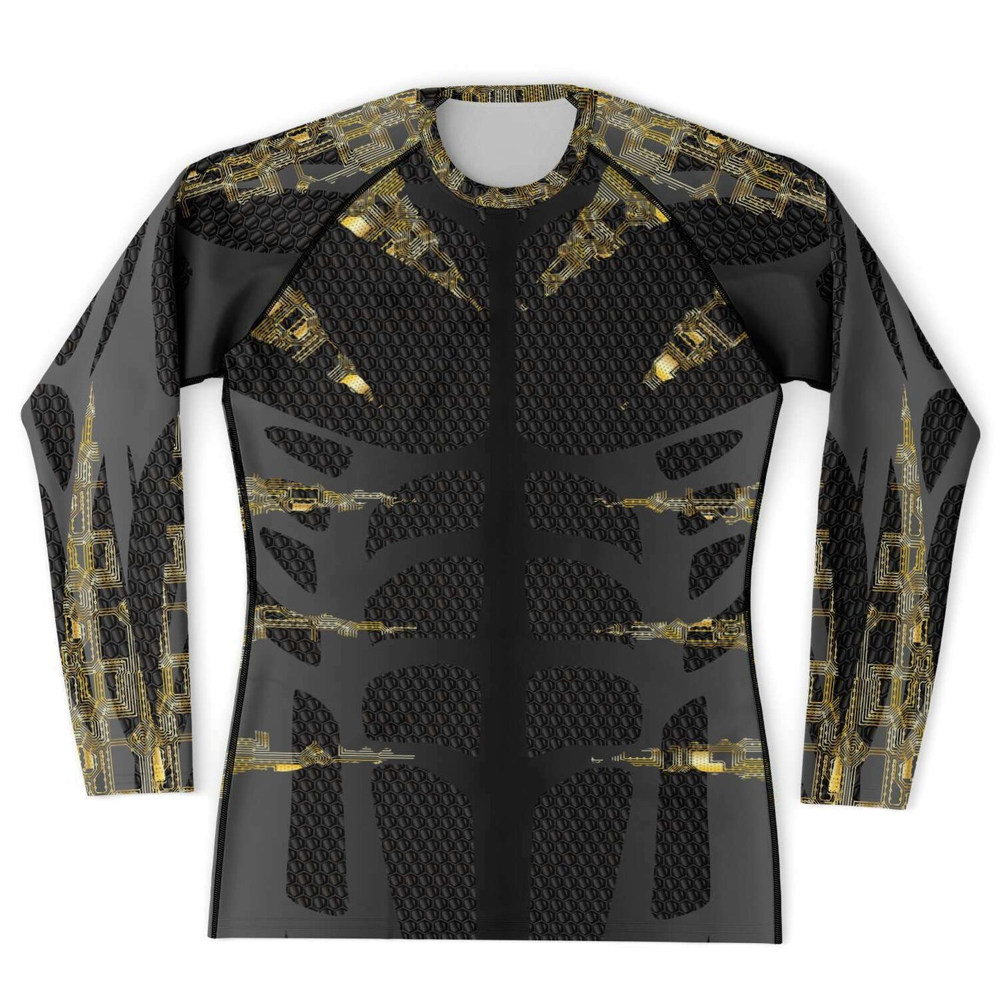 65 MCMLXV Men's Cosplay "Cyberine" Cyber Wolverine Inspired Print Rashguard Top - 65mcmlxv