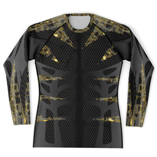 65 MCMLXV Men's Cosplay "Cyberine" Cyber Wolverine Inspired Print Rashguard Top - 65mcmlxv