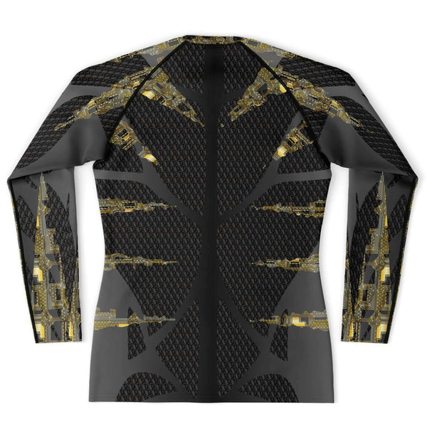 65 MCMLXV Men's Cosplay "Cyberine" Cyber Wolverine Inspired Print Rashguard Top - 65mcmlxv