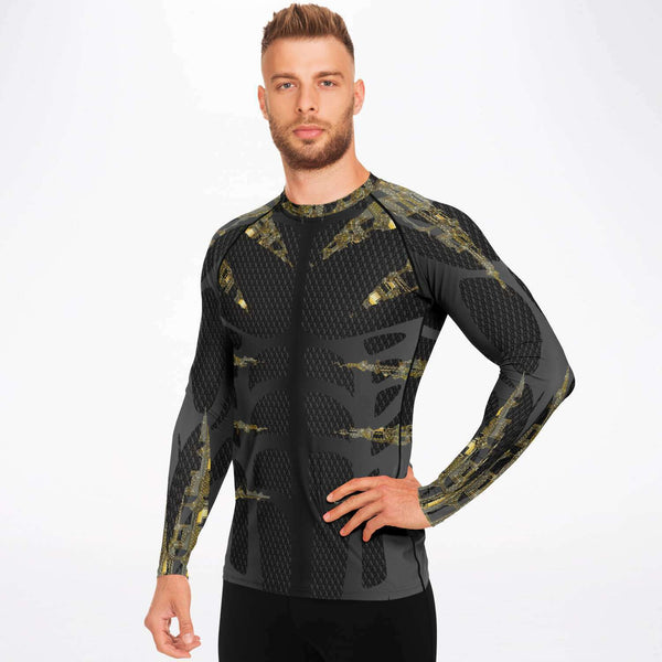 65 MCMLXV Men's Cosplay "Cyberine" Cyber Wolverine Inspired Print Rashguard Top - 65mcmlxv