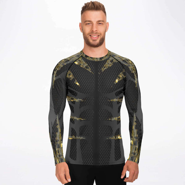 65 MCMLXV Men's Cosplay "Cyberine" Cyber Wolverine Inspired Print Rashguard Top - 65mcmlxv