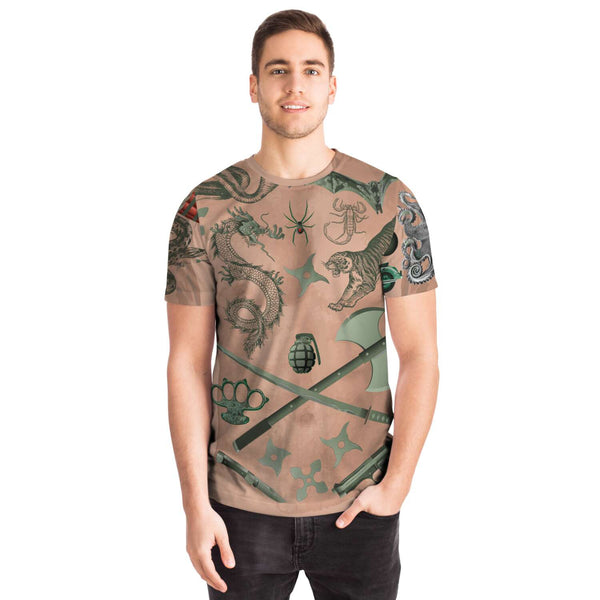 65 MCMLXV Men's Cosplay Youbori Tattoo Print T-Shirt - 65mcmlxv