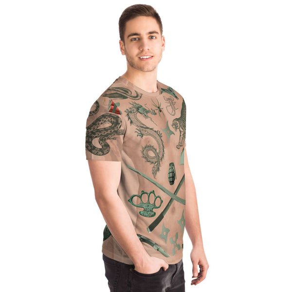 65 MCMLXV Men's Cosplay Youbori Tattoo Print T-Shirt - 65mcmlxv