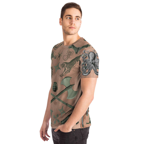 65 MCMLXV Men's Cosplay Youbori Tattoo Print T-Shirt - 65mcmlxv