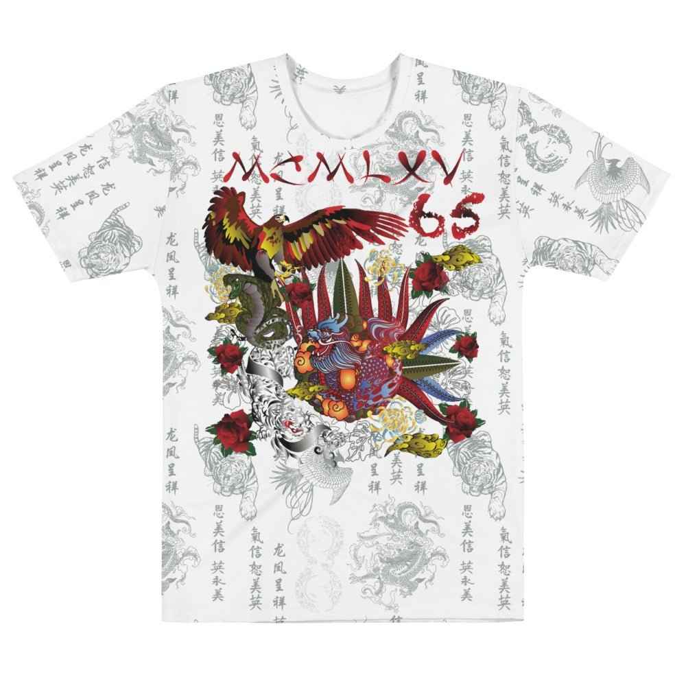 65 MCMLXV Men's "Destroy All Icons" Tattoo Print T-Shirt