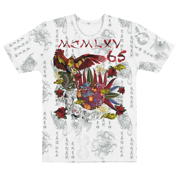 65 MCMLXV Men's "Destroy All Icons" Tattoo Print T-Shirt - 65mcmlxv