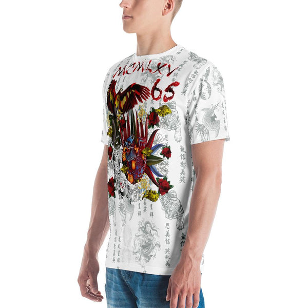 65 MCMLXV Men's "Destroy All Icons" Tattoo Print T-Shirt - 65mcmlxv
