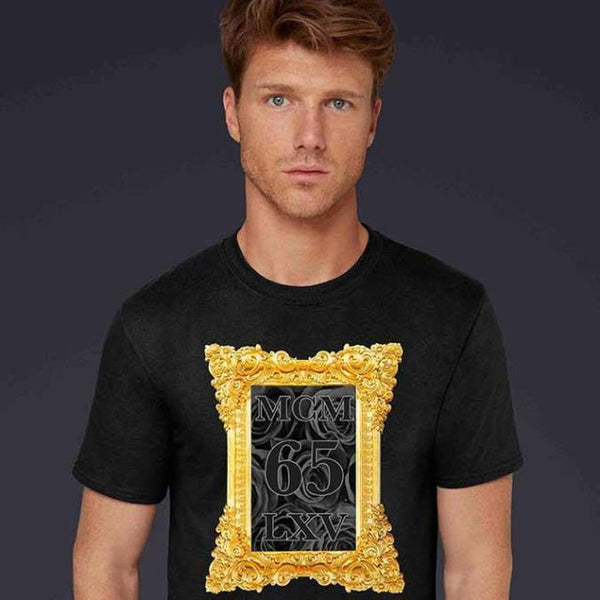65 MCMLXV Men's Framed Black Roses Graphic T-Shirt - 65mcmlxv