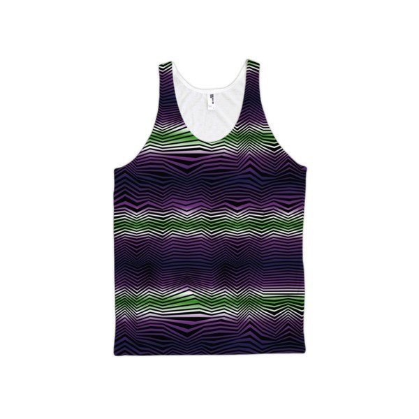65 MCMLXV Men's Geometric Gradient Wave Tank Top - 65mcmlxv