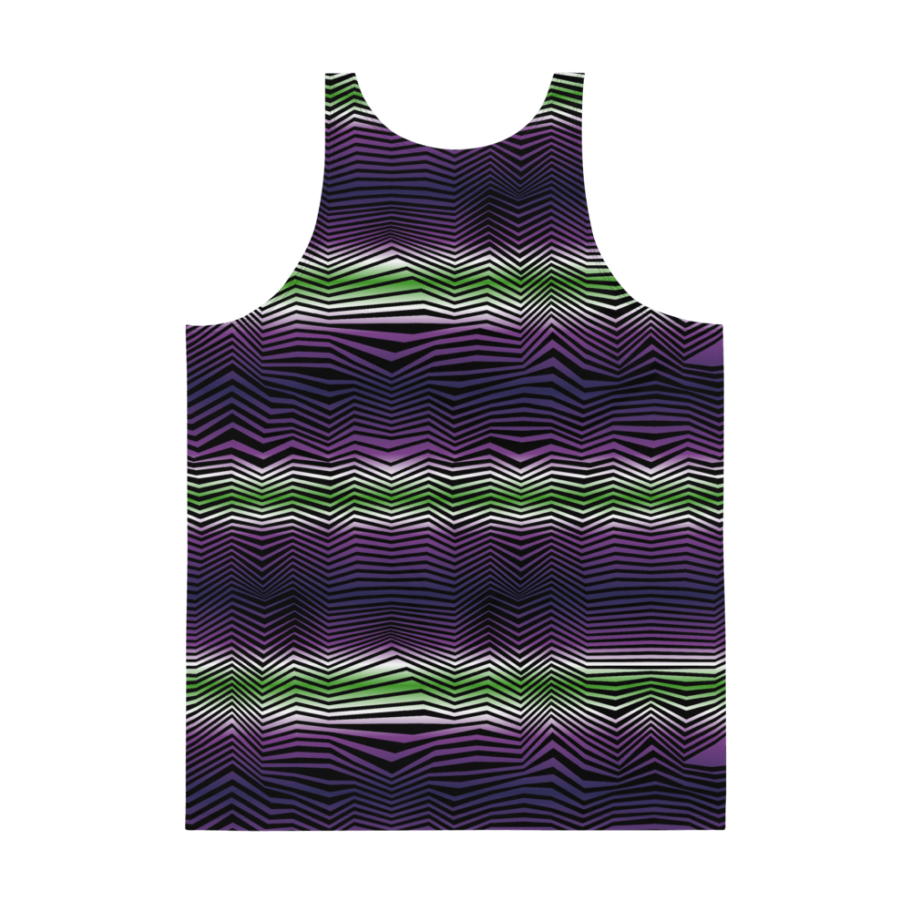 65 MCMLXV Men's Geometric Gradient Wave Tank Top - 65mcmlxv