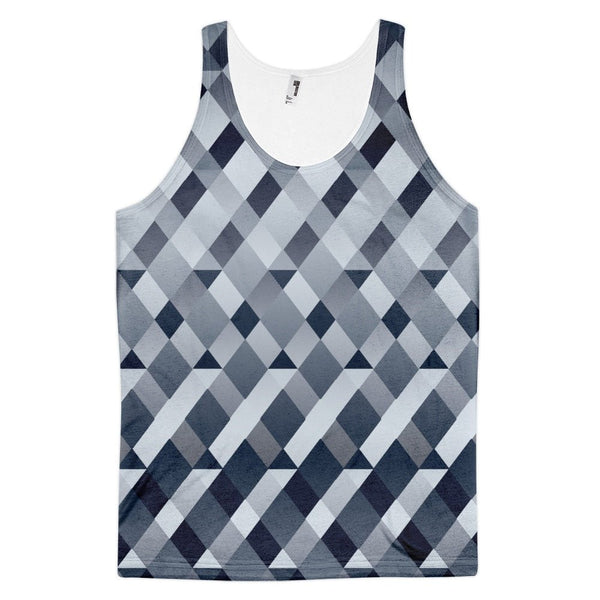 65 MCMLXV Men's Gradient Geometric Diamonds Tank Top - 65mcmlxv
