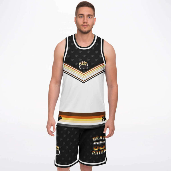 65 MCMLXV Men's LGBT Bear Pride Basketball Jersey Top and Short Set - 65mcmlxv