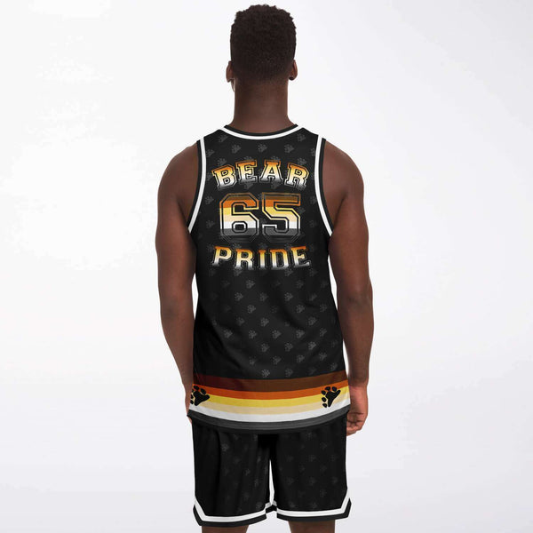 65 MCMLXV Men's LGBT Bear Pride Basketball Jersey Top and Short Set - 65mcmlxv