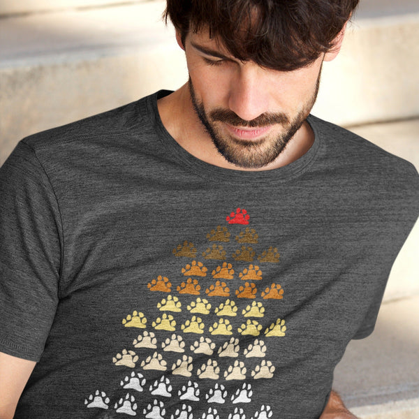 65 MCMLXV Men's LGBT Bear Pride Flag Christmas Tree Graphic T-Shirt - 65mcmlxv