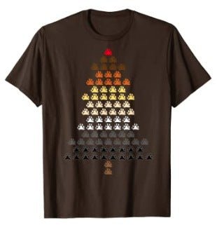 65 MCMLXV Men's LGBT Bear Pride Flag Christmas Tree Graphic T-Shirt - 65mcmlxv