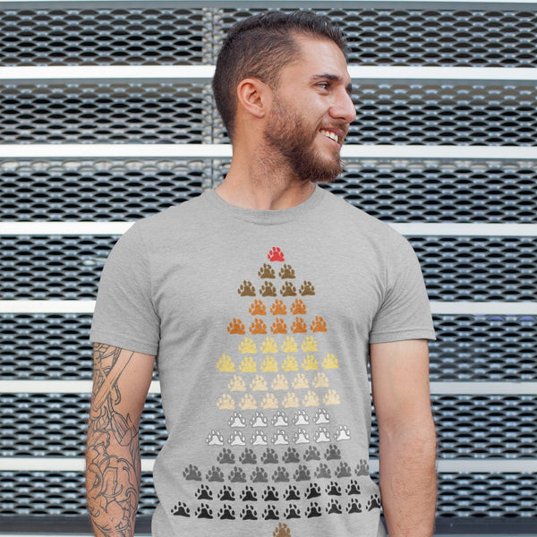 65 MCMLXV Men's LGBT Bear Pride Flag Christmas Tree Graphic T-Shirt - 65mcmlxv