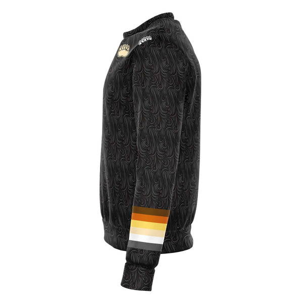 65 MCMLXV Men's LGBT Bear Pride Flag Paws Fur Print Sweatshirt Jumper - 65mcmlxv