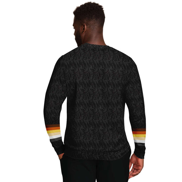 65 MCMLXV Men's LGBT Bear Pride Flag Paws Fur Print Sweatshirt Jumper - 65mcmlxv