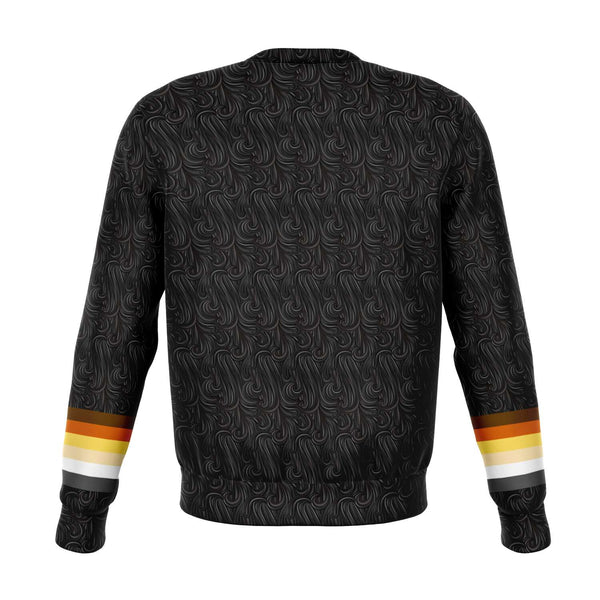65 MCMLXV Men's LGBT Bear Pride Flag Paws Fur Print Sweatshirt Jumper - 65mcmlxv