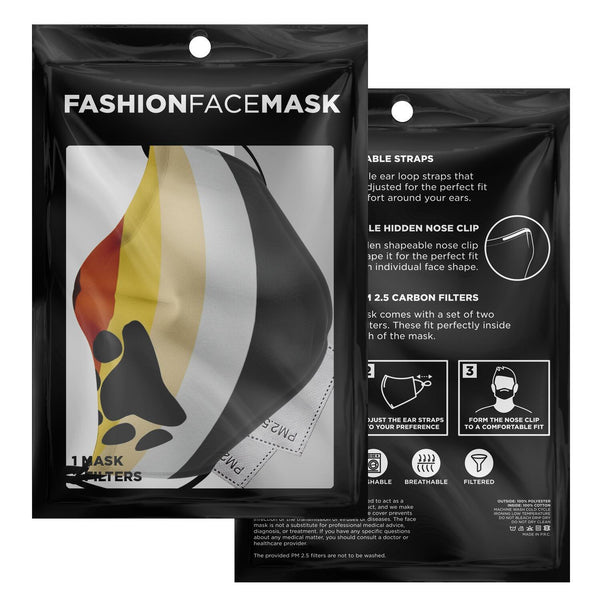 65 MCMLXV Men's LGBT Bear Pride Flag Print 2 Layer Reusable Face Mask - 65mcmlxv
