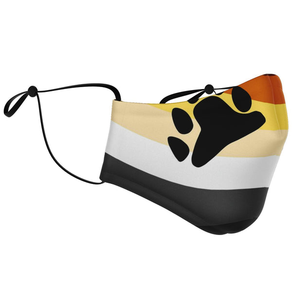 65 MCMLXV Men's LGBT Bear Pride Flag Print 2 Layer Reusable Face Mask - 65mcmlxv