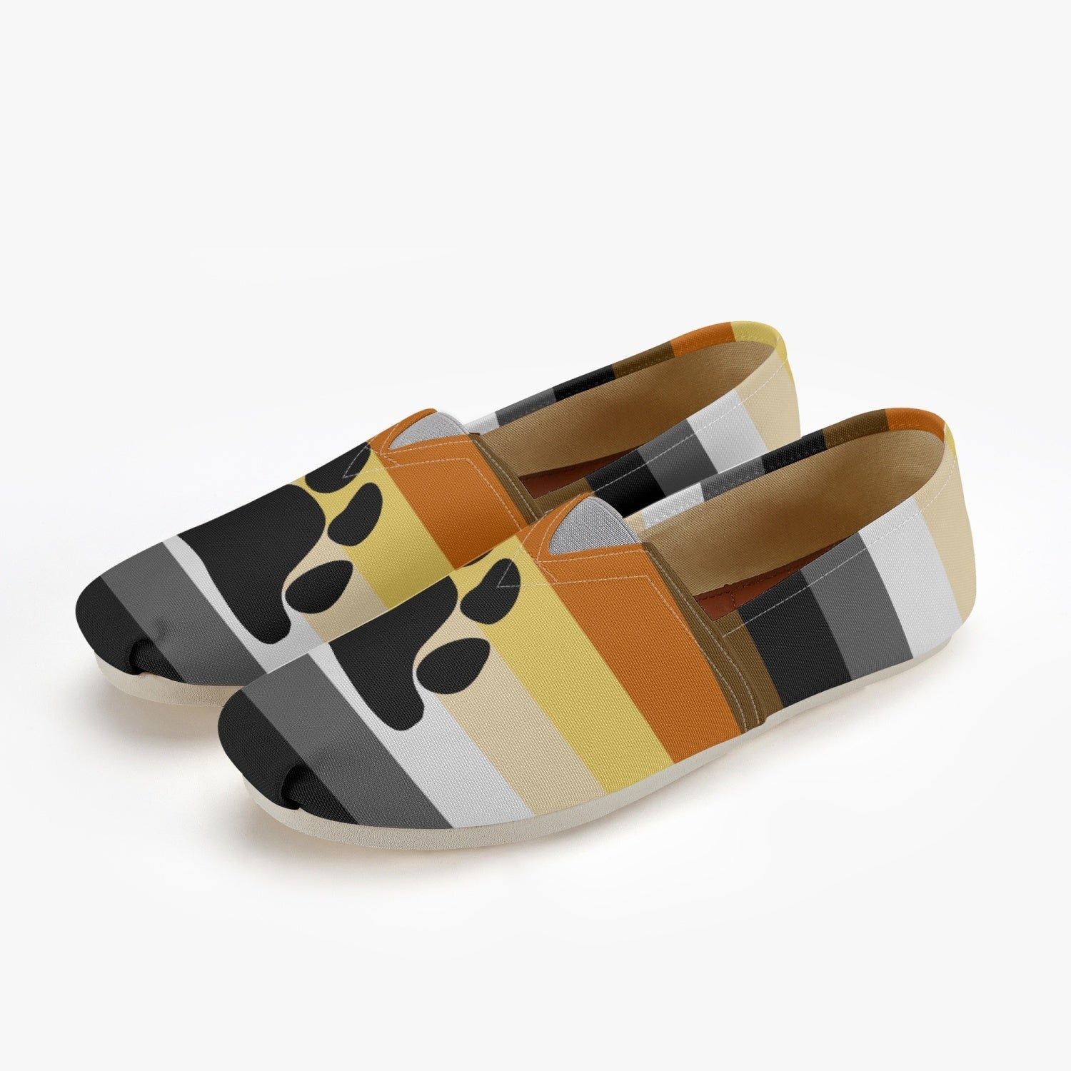 65 MCMLXV Men's LGBT Bear Pride Flag Print Canvas Shoes - 65mcmlxv