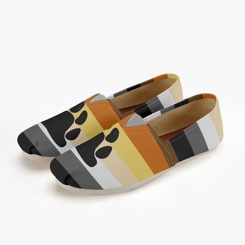 65 MCMLXV Men's LGBT Bear Pride Flag Print Canvas Shoes - 65mcmlxv