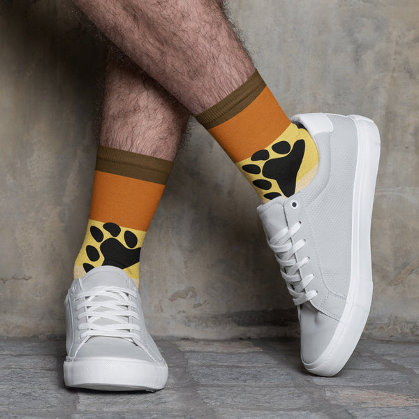 65 MCMLXV Men's LGBT Bear Pride Flag Print Socks - 65mcmlxv