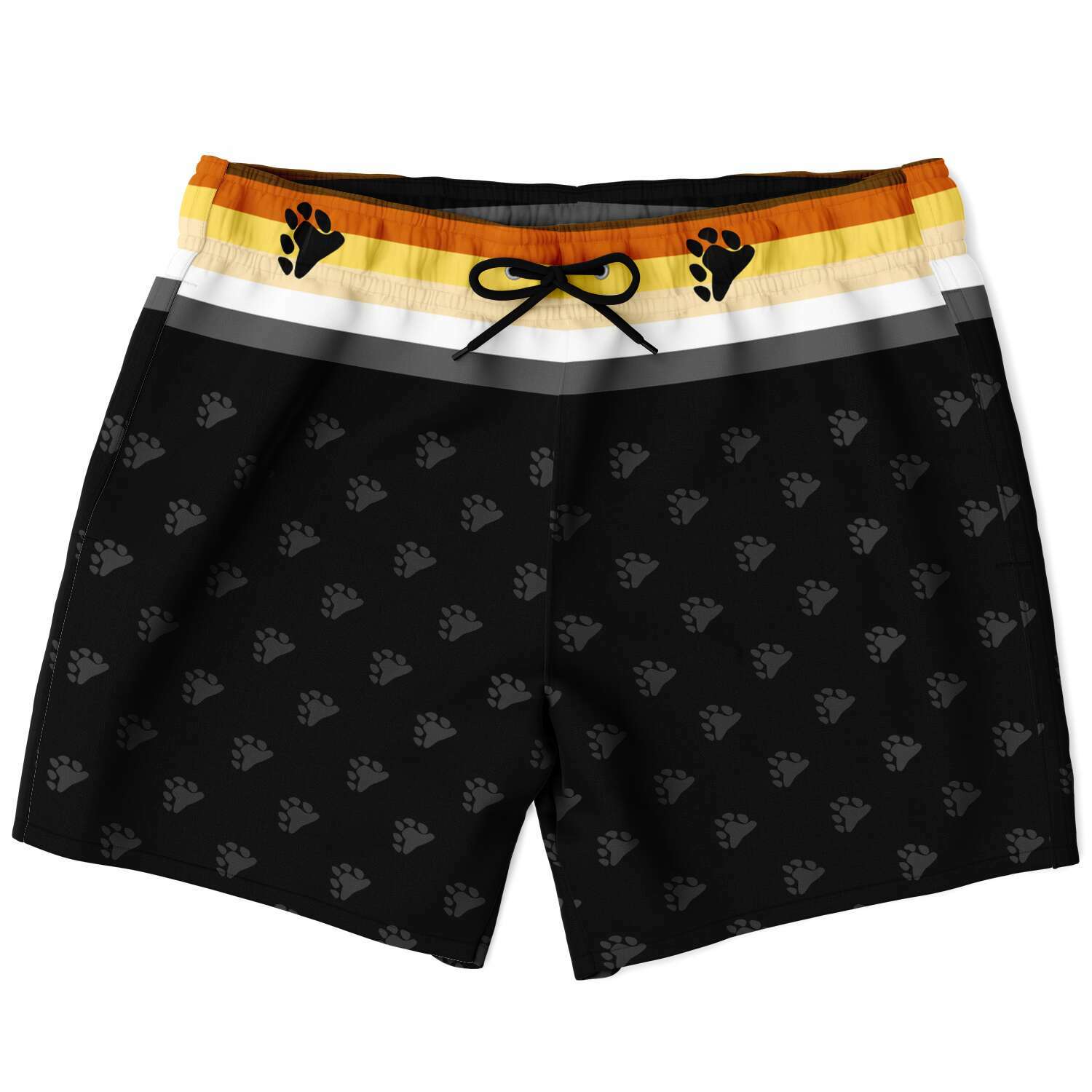 65 MCMLXV Men's LGBT Bear Pride Flag Print Swim Trunk - 65mcmlxv