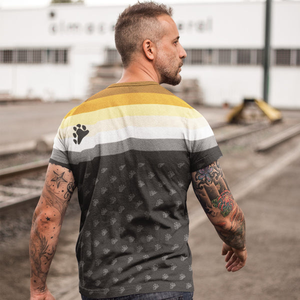 65 MCMLXV Men's LGBT Bear Pride Flag Print T-Shirt - 65mcmlxv