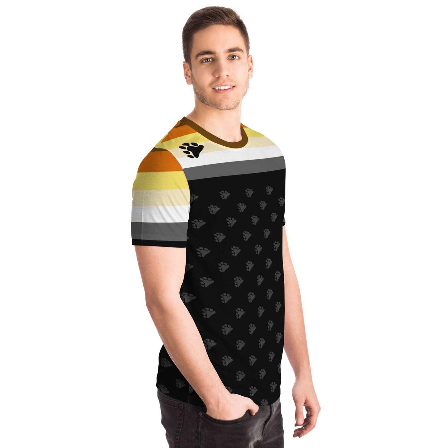 65 MCMLXV Men's LGBT Bear Pride Flag Print T-Shirt - 65mcmlxv