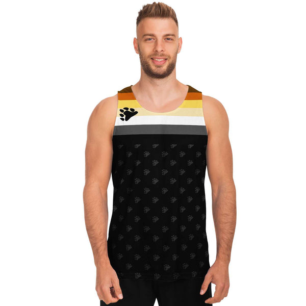 65 MCMLXV Men's LGBT Bear Pride Flag Print Tank Top - 65mcmlxv