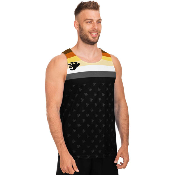 65 MCMLXV Men's LGBT Bear Pride Flag Print Tank Top - 65mcmlxv