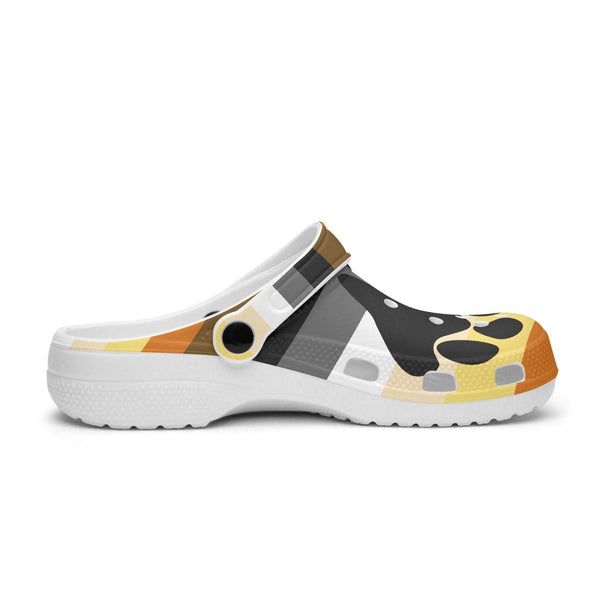 65 MCMLXV Men's LGBT Bear Pride Flag Printed Clogs - 65mcmlxv