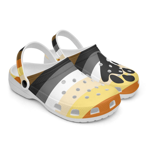 65 MCMLXV Men's LGBT Bear Pride Flag Printed Clogs - 65mcmlxv