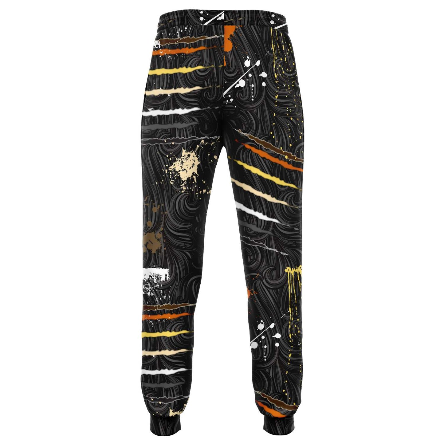 65 MCMLXV Men's LGBT Bear Pride Flag Scratches and Splatter Fur Print Jogger Pant - 65mcmlxv