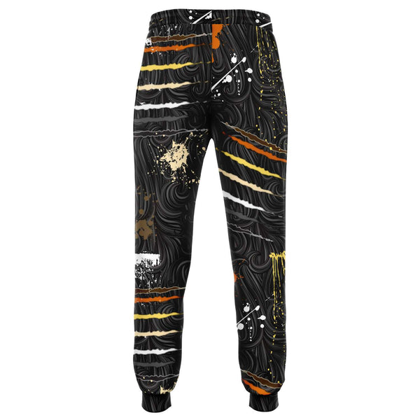 65 MCMLXV Men's LGBT Bear Pride Flag Scratches and Splatter Fur Print Jogger Pant - 65mcmlxv