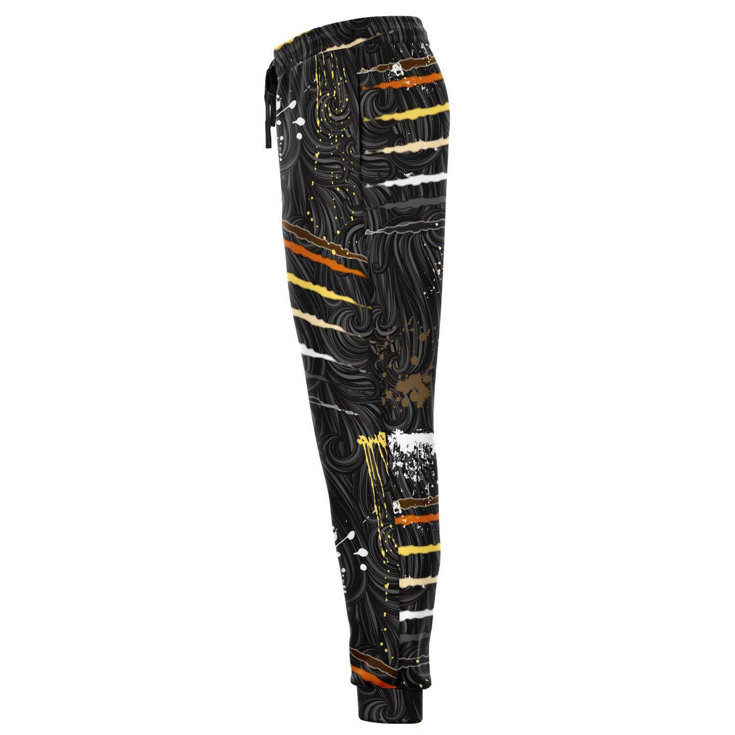 65 MCMLXV Men's LGBT Bear Pride Flag Scratches and Splatter Fur Print Jogger Pant - 65mcmlxv