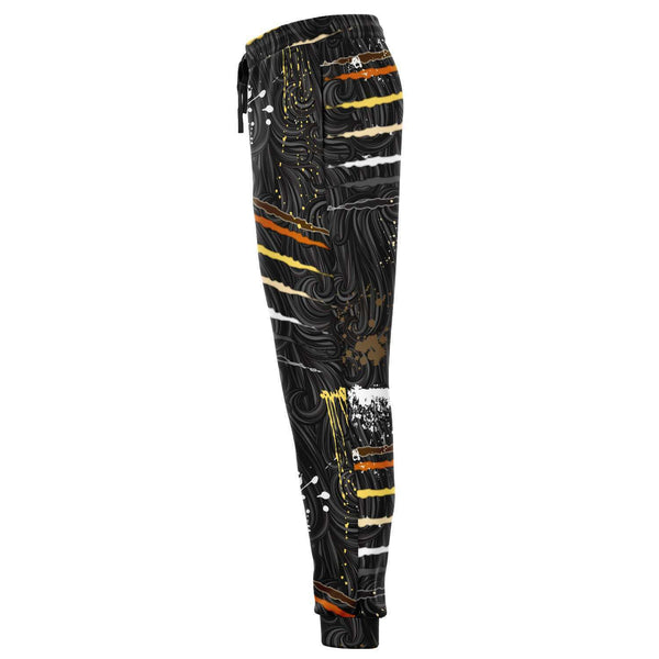 65 MCMLXV Men's LGBT Bear Pride Flag Scratches and Splatter Fur Print Jogger Pant - 65mcmlxv