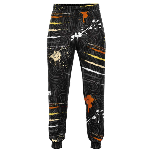 65 MCMLXV Men's LGBT Bear Pride Flag Scratches and Splatter Fur Print Jogger Pant - 65mcmlxv